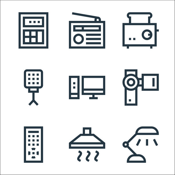 电子线图标线性设置质量线图片下载