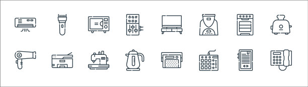 电子线图标线性设置质量线图片下载