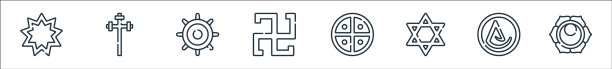 精神符号线图标线性集质量图片下载