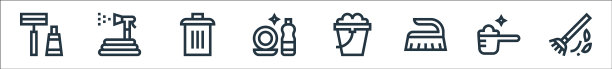 清洁线图标线性集质量线集图片下载