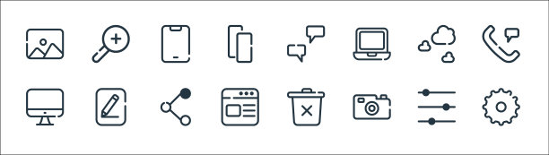 UI主线图标线性集质量线集图片下载