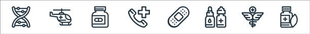 医疗工具线图标线性设置质量线图片下载