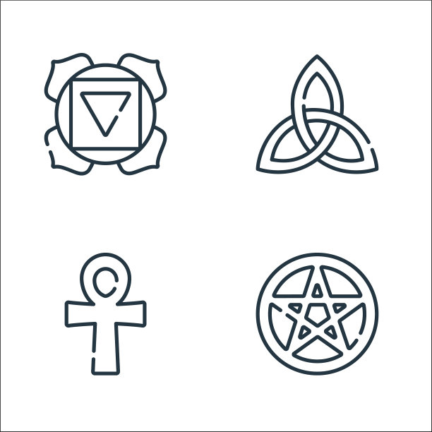 精神符号线图标线性集质量图片下载