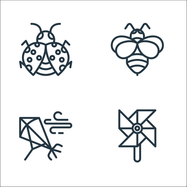 春季线图标线性集质量线集图片下载