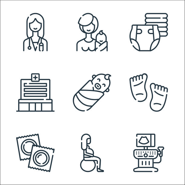 母线图标线性集质量线集图片下载