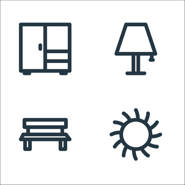 假日线图标线性集质量线集图片下载