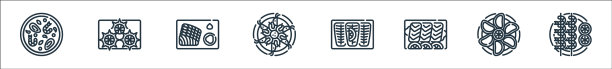 海鲜线图标线性集质量线集图片下载