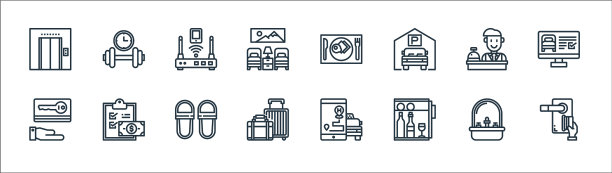 酒店线路图标线性设置质量线设置这样图片下载