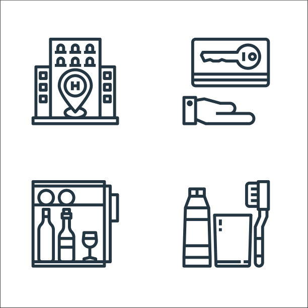 酒店线路图标线性设置质量线设置这样图片下载