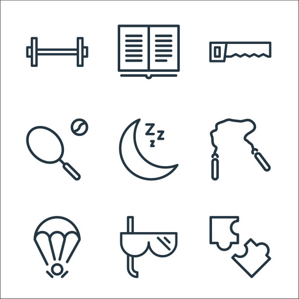 活动线图标线性集质量线集图片下载