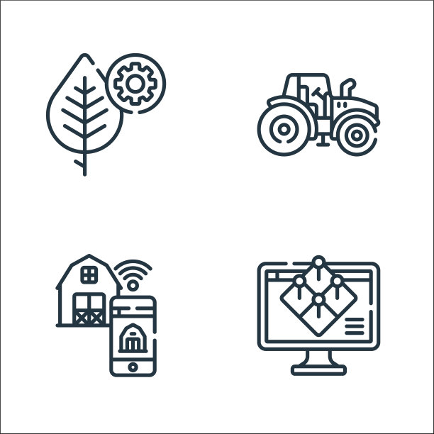 智能农场线图标线性设置质量线设置图片下载