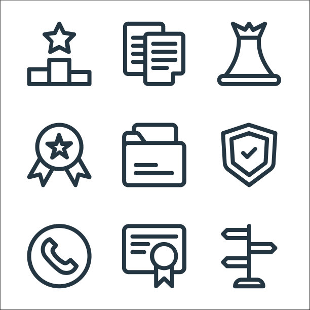 业务线图标线性集质量线集图片下载