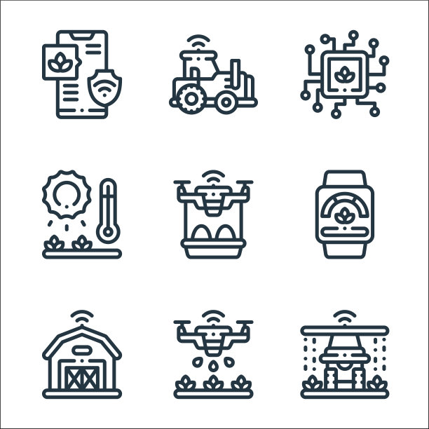 智能农场线图标线性设置质量线设置图片下载