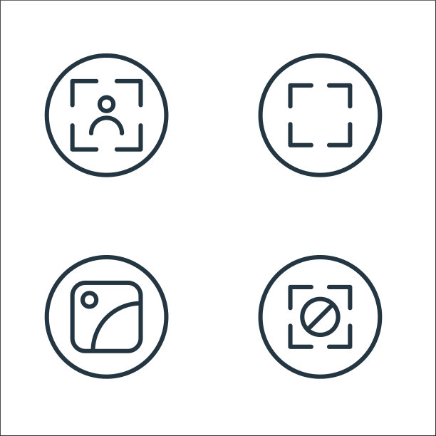 相机线图标线性集质量线集图片下载