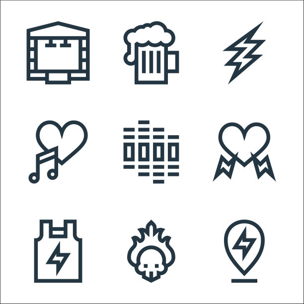 摇滚线图标线性设置质量线图片下载