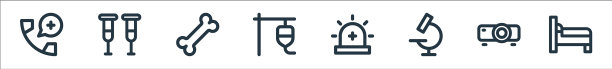 医疗用品线性图标集图片下载