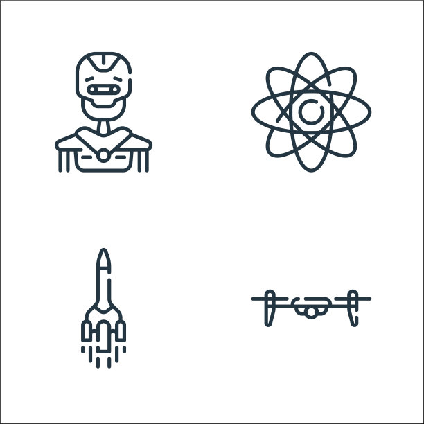 科技未来线图标线性集图片下载