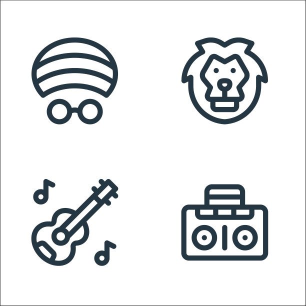 雷鬼线图标线性集质量线集图片下载