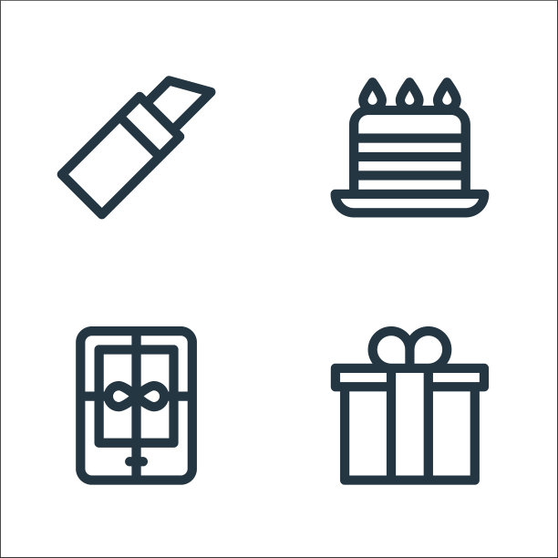 母亲节线图标线性设置质量线图片下载