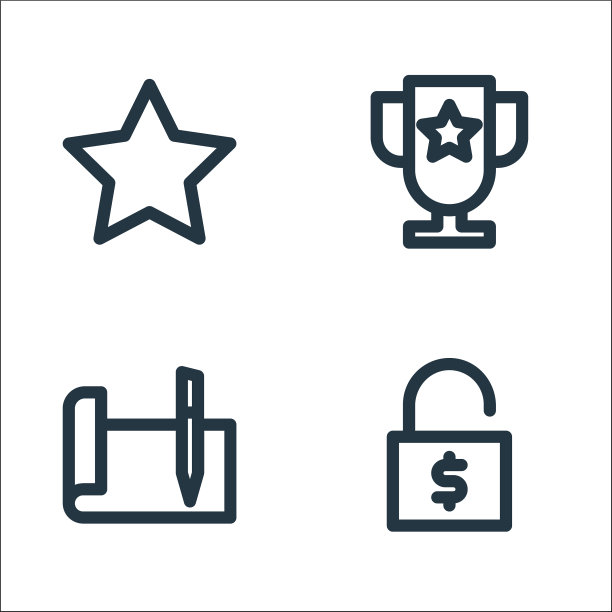 营销业务线图标线性集质量图片下载