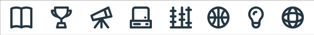 教育材料线图标线性设置质量图片下载