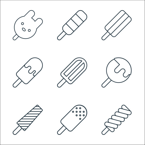 线条图标、线性集、质量线集等图片下载