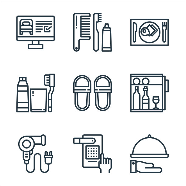 酒店线路图标线性设置质量线设置这样图片下载