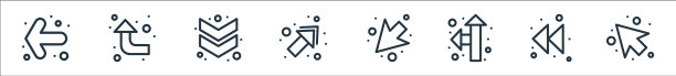 箭头线性图标集图片下载