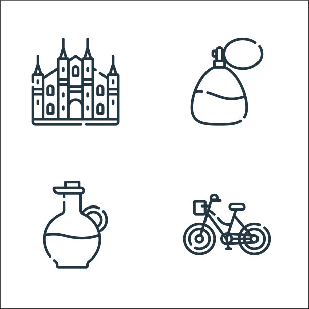 意大利线图标线集质量线集等图片下载