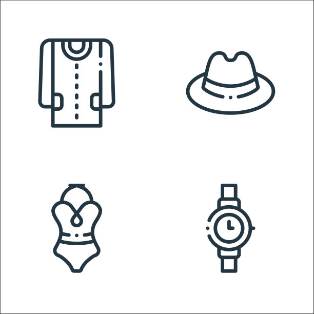 时尚线图标线性集质量线集图片下载