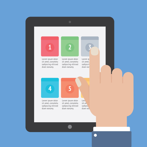 手指触摸平板电脑应用程序屏幕图片下载