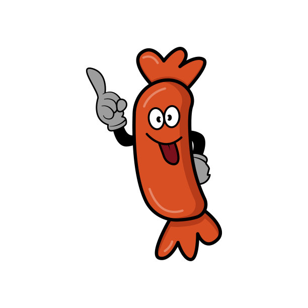 香肠卡通人物设计模板图片下载