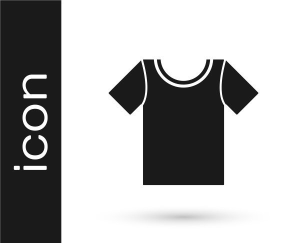 灰色t恤图标孤立在白色背景图片下载