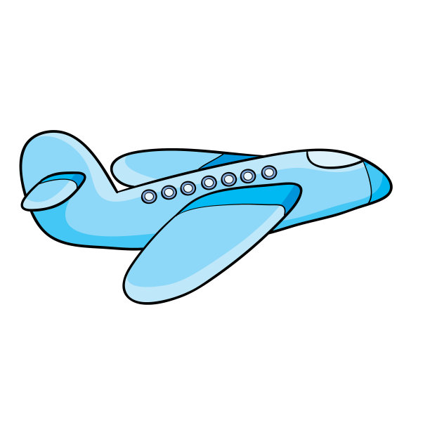 飞机上裸色卡通孤立物体图片下载