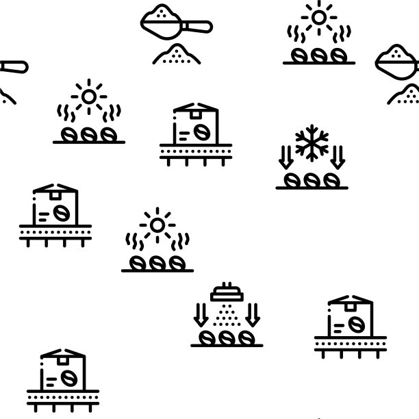 咖啡生产无缝模式图片下载