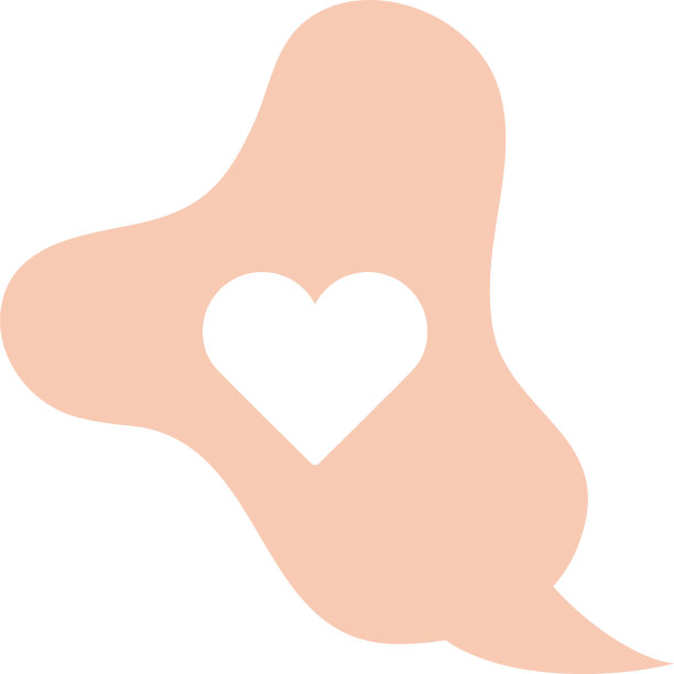 俚语泡泡概念粉色泡泡心形图标图片下载