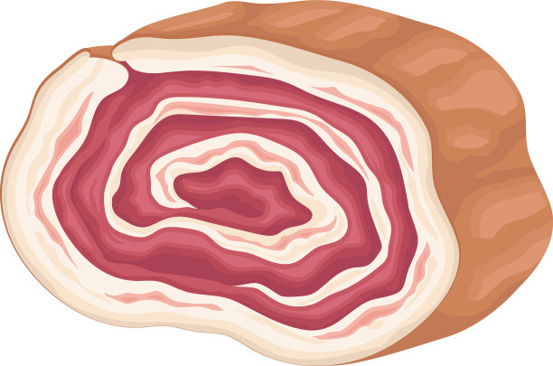 猪油片或高脂肪培根作为肉制品图片下载