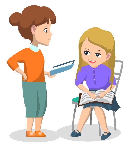 读书俱乐部的女孩和老师一起读书图片下载