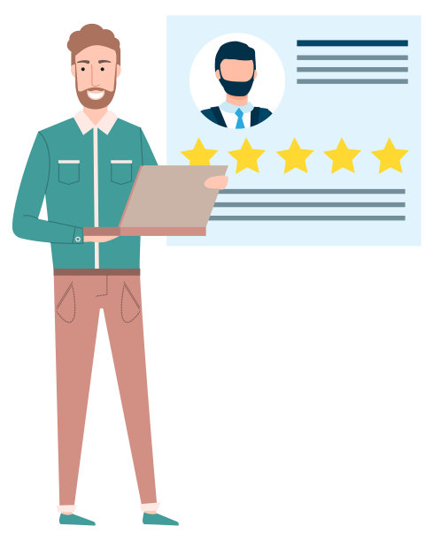 商人用笔记本电脑显示合作伙伴的资料图片下载