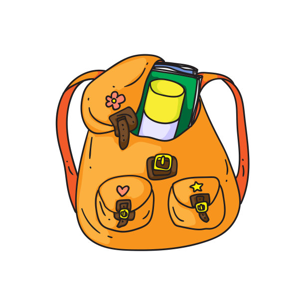 橙色的背包图片下载