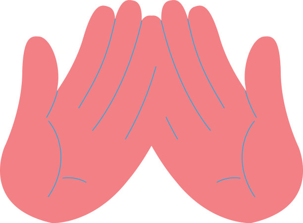 孤立标志采用双手张开设计图片下载