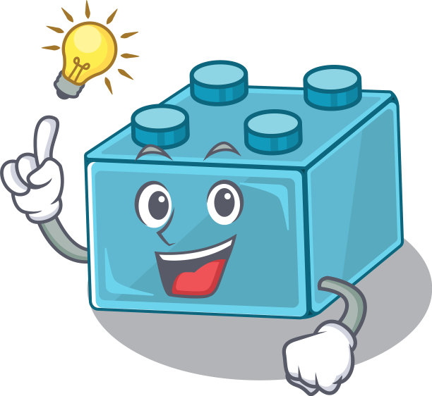 一个聪明的乐高积木玩具卡通人物风格图片下载