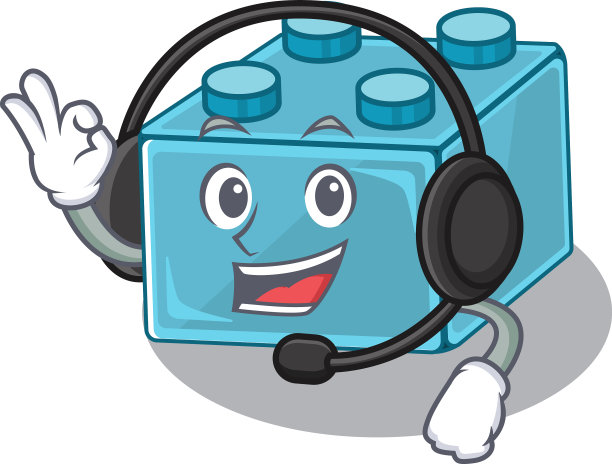 快乐乐高积木玩具吉祥物设计风格穿着图片下载