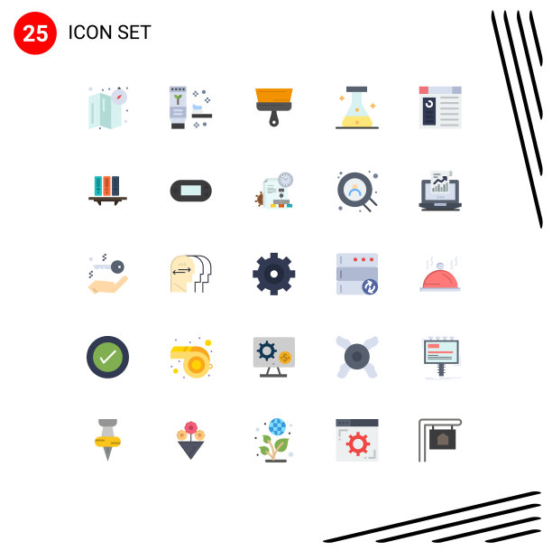 25个通用平面颜色标志符号网站图片下载