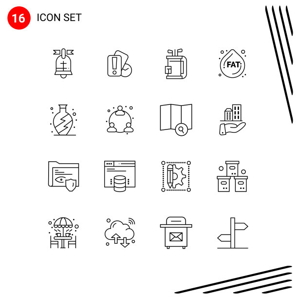 16大纲概念的网站，移动和应用程序图片下载