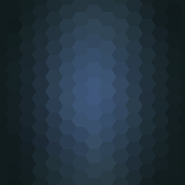 深蓝色六边形模板演示图片下载