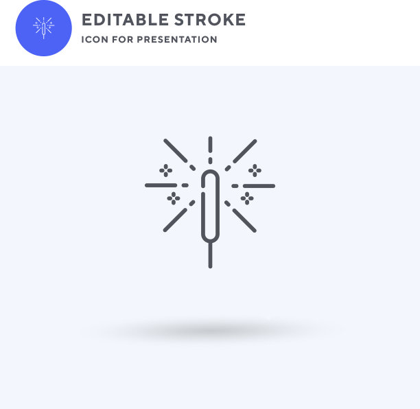 发光图标填充平面固体标志图片下载