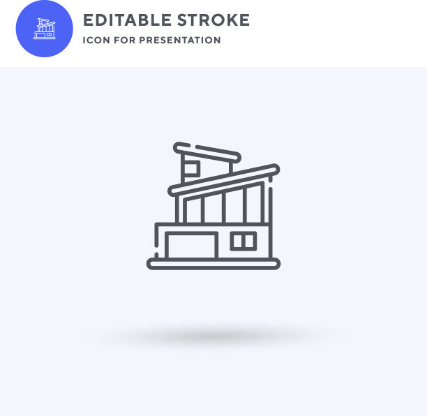 现代住宅的图标充满了平面标志的实心图片下载