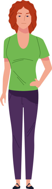 年轻女子随意的化身角色图片下载