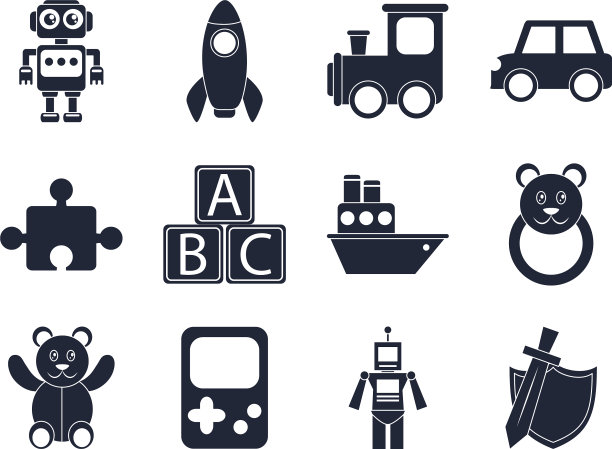 卡通玩具机器人火箭火车汽车船熊图片下载